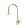 ROHL Patrizia Pulldown Faucet - Satin Nickel With Metal Lever Handle