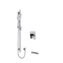 Riobel Equinox 1/2 Inch 2-Way Type T/P (Thermostatic/Pressure Balance) Coaxial System With Spout And Hand Shower Rail - Chrome