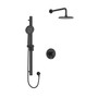 Riobel Paradox Type T/P 1/2" Coaxial 2-Way System with Hand Shower and Shower Head Matte Black Square