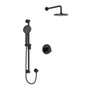 Riobel Ode Type T/P (Thermostatic/Pressure Balance) 1/2 Inch Coaxial 2-Way System With Hand Shower And Shower Head - Matte Black