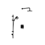 Rohl Graceline Thermostatic Shower System with Shower Head and Hand Shower - Matte Black