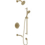 Rohl Tenerife Thermostatic Shower System with Shower Head, Hand Shower, Slide Bar, Shower Arm and Valve Trim Antique Gold