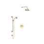 Rohl Deco Pressure Balanced, Thermostatic Shower System with Shower Head, Hand Shower, Hose, and Valve Trim - Satin Nickel