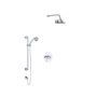Rohl Deco Pressure Balanced, Thermostatic Shower System with Shower Head, Hand Shower, Hose, and Valve Trim - Polished Chrome