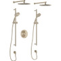 Rohl Tenerife Thermostatic Satin Nickel Shower System with Shower Head, Hand Shower, Slide Bar, Shower Arm and Valve Trim