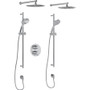 Rohl Tenerife Thermostatic Polished Chrome Shower System with Shower Head, Hand Shower, Slide Bar, Shower Arm and Valve Trim