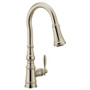 Moen Weymouth Polished Nickel On Handle High Arc Kitchen Faucet