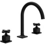 Rohl Apothecary 1.2 GPM Widespread Bathroom Faucet with Pop-Up Drain Assembly - Matte Black