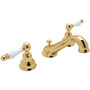 Rohl Arcana 1.2 GPM Widespread Bathroom Faucet with Pop Up Drain Assembly - Italian Brass