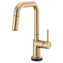 Brizo Odin® SmartTouch® Pull-Down Prep Kitchen Faucet with Square Spout - Less Handle - Brilliance® Luxe Gold®