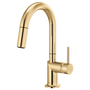 Brizo Odin® Pull-Down Prep Faucet with Arc Spout - Less Handle - Brilliance® Polished Gold