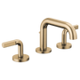 Brizo Litze® Widespread Lavatory Faucet with Low Spout - Less Handles With Notch Lever 1.2 GPM - Brilliance® Luxe Gold®