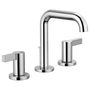 Brizo Litze® Widespread Lavatory Faucet with High Spout - Less Handles With Extended Lever 1.2 GPM - Polished Chrome