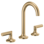 Brizo Odin® Widespread Lavatory Faucet - Less Handles With Low Lever Handles - Brilliance® Luxe Gold®