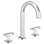 Brizo Kintsu® Widespread Lavatory Faucet with Arc Spout - Less Handles 1.2 GPM - Knob with Custom Inlay Handle - Polished Chrome