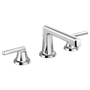 Brizo Levoir® Widespread Lavatory Faucet with Low Spout - Less Handles 1.5 GPM - Low Lever Handle - Polished Chrome