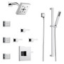 Brizo Sensori Custom Thermostatic Shower System with Showerhead, Volume Controls, Body Sprays, and Hand Shower - Valves Included - Chrome