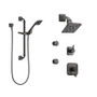 Brizo Thermostatic Shower System with Rain Shower Head, Hand Shower with Slide Bar, 6 Function Diverter, and 2 Body Sprays from the Virage Collection Venetian Bronze