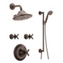 Brizo Sensori Custom Thermostatic Shower System with Showerhead, Volume Controls, and Handshower - Valves Included - Venetian Bronze