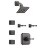 Brizo Sensori Custom Thermostatic Shower System with Showerhead, Volume Controls, and Body Sprays - Valves Included, Venetian Bronze