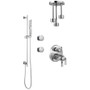 Brizo Levoir Thermostatic Shower System with Pendant Raincan Showerhead, Body Sprays and Hand Shower - Rough-in Valve Included - Chrome