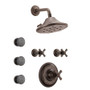 Brizo Sensori Custom Thermostatic Shower System with Showerhead, Volume Controls, and Body Sprays - Valves Included  Venetian Bronze
