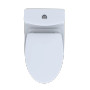 Toto Aquia® Iv One-piece Toilet - 1.28 GPF & 0.9 GPF, Elongated Bowl - Washlet+ Connection Slim Seat - New - Cotton
