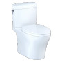 Toto Aquia® IV Cube Toilet - 1.28 GPF & 0.9 GPF, Universal Height, Washlet+ Connection - New - Cotton