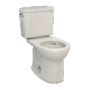 Toto Drake® Two-piece Toilet, 1.28 GPF, Round Bowl - Universal Height - Sedona Beige