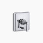 Kohler Pinstripe® Rite-temp® Valve Trim With Push-button Diverter and Lever Handle - Polished Chrome