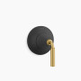 Kohler Tone™ Mastershower® Transfer Valve Trim - Matte Black with Brushed Moderne Brass