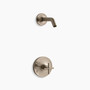 Kohler Purist® Rite-temp® Shower Trim Kit With Cross Handle, Without Showerhead - Vibrant Brushed Bronze