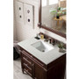 James Martin Vanities Brittany 36" Single Basin Poplar Wood Vanity Set with 3 cm Pearl Jasmine Quartz Vanity Top and Rectangular Sink