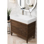 James Martin Vanities Linear 36" Single Basin Walnut Wood Vanity Set
