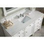 James Martin Vanities Brittany 60" Single Basin Poplar Wood Vanity Set