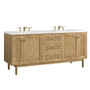James Martin Vanities Laurent 72" Double Basin Wood Vanity Set