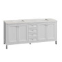 James Martin Vanities Chicago 72" Free Standing or Wall Mounted Double Basin Poplar Wood Vanity Set