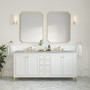 James Martin Vanities Chicago 72" Free Standing or Wall Mounted Double Basin Poplar Wood Vanity Set