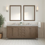 James Martin Vanities Chicago 72" Free Standing or Wall Mounted Double Basin Poplar Wood Vanity Set
