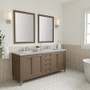 James Martin Vanities Chicago 72" Free Standing or Wall Mounted Double Basin Poplar Wood Vanity Set