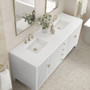 James Martin Vanities Myrrin 72" Double Basin Wood Vanity Set
