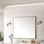 James Martin Vanities Rohe 48" W x 40" H Rectangular Stainless Steel Framed Bathroom Wall Mirror