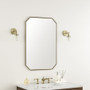 James Martin Vanities Rohe 24" W x 36" H Rectangular Stainless Steel Framed Bathroom Wall Mirror