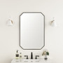 James Martin Vanities Rohe 24" W x 36" H Rectangular Stainless Steel Framed Bathroom Wall Mirror