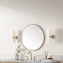 James Martin Vanities Rohe 30" W x 30" H Circular Stainless Steel Framed Bathroom Wall Mirror