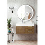 James Martin Vanities Columbia 36" Wall Mounted Single Basin Vanity Set - Hardware Finish Radiant Gold