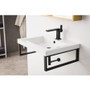 James Martin Vanities Boston 23-5/8" Rectangular Porcelain Console Bathroom Sink with Overflow and Single Faucet Hole