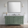 James Martin Vanities Chicago 60" Free Standing or Wall Mounted Single Basin Poplar Wood Vanity Set with 3 cm Arctic Fall Solid Surface Vanity Top and Rectangular Sink
