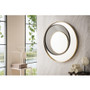 James Martin Vanities Cosmos 35-3/8" Diameter Circular Metal Framed Bathroom Wall Mirror