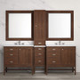 James Martin Vanities Addison 87" Double Basin Poplar Wood Vanity Set with Quartz Top, USB/Electrical Outlets and Matching Mirror - E444MCA-V36GP-D-EJP